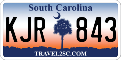 SC license plate KJR843