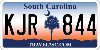 SC license plate KJR844