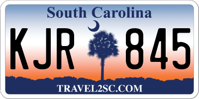 SC license plate KJR845