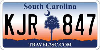 SC license plate KJR847