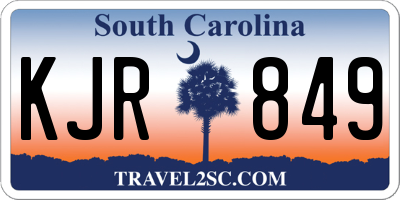 SC license plate KJR849