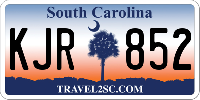 SC license plate KJR852