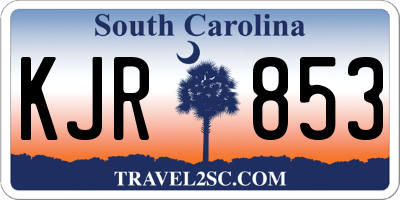SC license plate KJR853