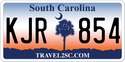 SC license plate KJR854