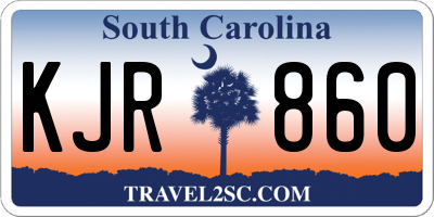 SC license plate KJR860