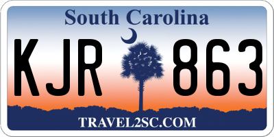 SC license plate KJR863