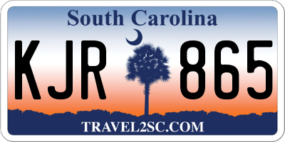 SC license plate KJR865