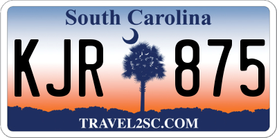 SC license plate KJR875