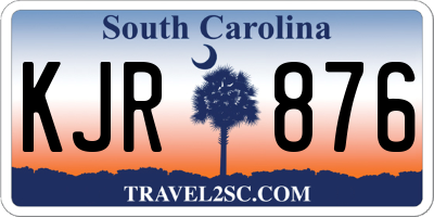 SC license plate KJR876