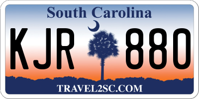 SC license plate KJR880