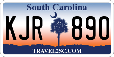 SC license plate KJR890