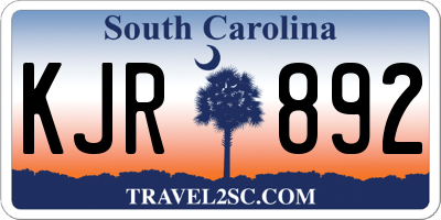 SC license plate KJR892