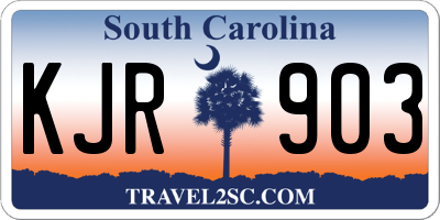 SC license plate KJR903