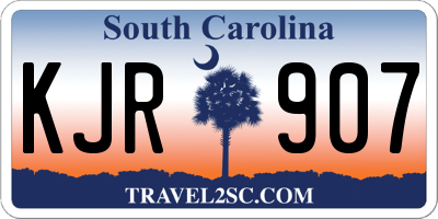 SC license plate KJR907