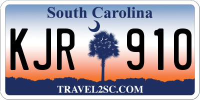 SC license plate KJR910