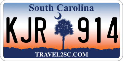 SC license plate KJR914