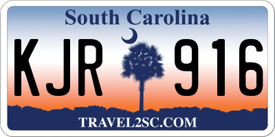 SC license plate KJR916