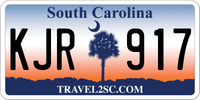 SC license plate KJR917
