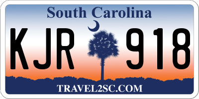 SC license plate KJR918