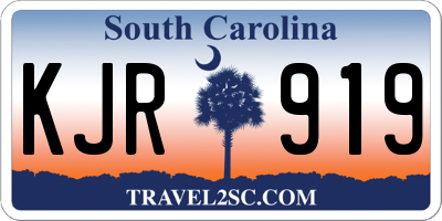 SC license plate KJR919