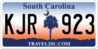 SC license plate KJR923