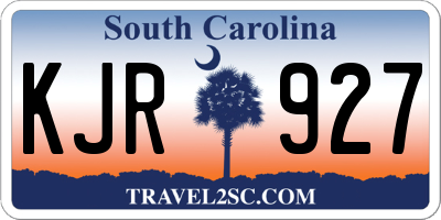 SC license plate KJR927