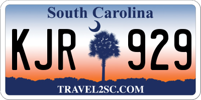 SC license plate KJR929