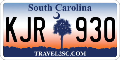 SC license plate KJR930
