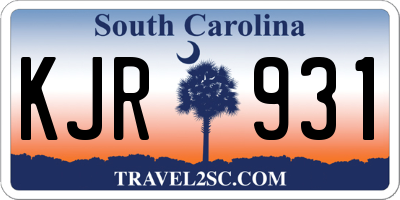 SC license plate KJR931