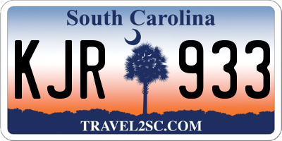 SC license plate KJR933