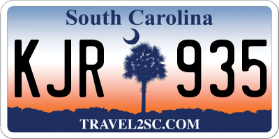 SC license plate KJR935