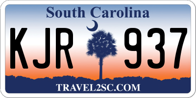 SC license plate KJR937