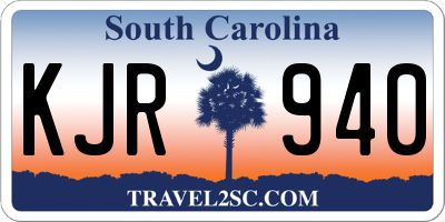 SC license plate KJR940