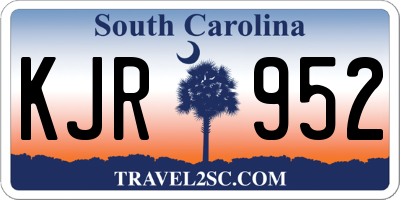 SC license plate KJR952