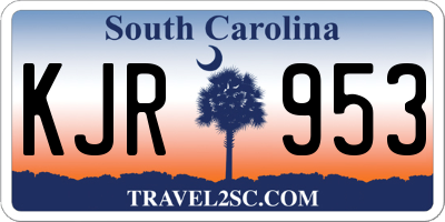 SC license plate KJR953