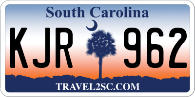 SC license plate KJR962