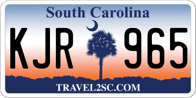 SC license plate KJR965