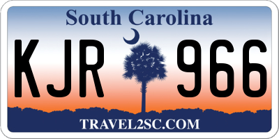 SC license plate KJR966