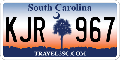 SC license plate KJR967