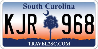 SC license plate KJR968