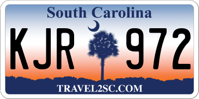 SC license plate KJR972