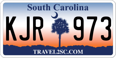 SC license plate KJR973