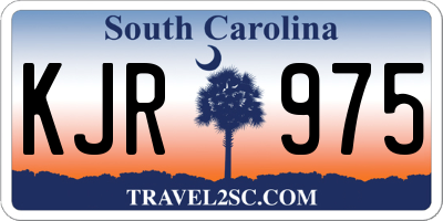 SC license plate KJR975