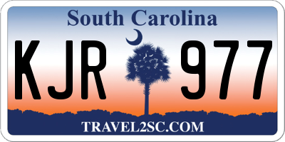 SC license plate KJR977