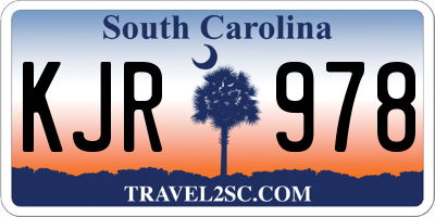 SC license plate KJR978