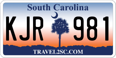 SC license plate KJR981