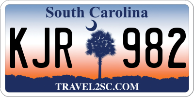 SC license plate KJR982