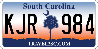 SC license plate KJR984