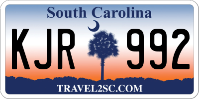 SC license plate KJR992