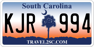 SC license plate KJR994